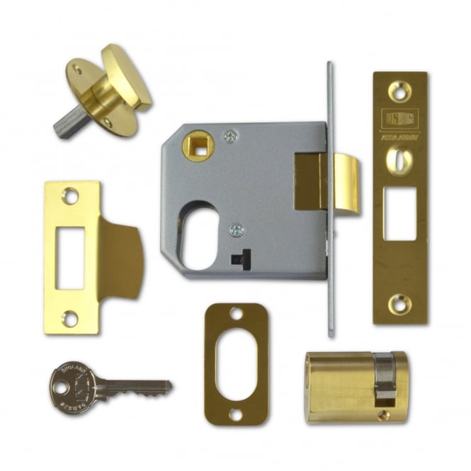 Polished Brass 76mm 2332 Oval Nightlatch