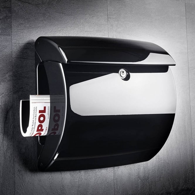 Black Piano Post Box