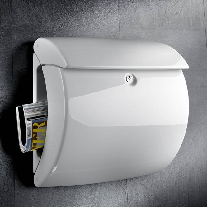 White Piano Post Box