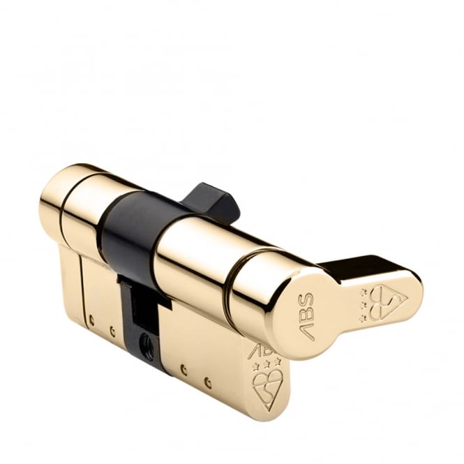 Keyed Alike or Built To Code - Polished Brass 50T /30 Quantum Format Thumbturn High Security Euro Cylinder - TS007 3 Star