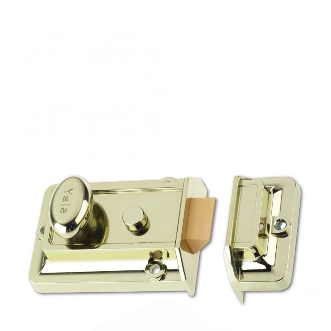 Brasslux 77 60mm Traditional Nightlatch with Polished Brass Cylinder