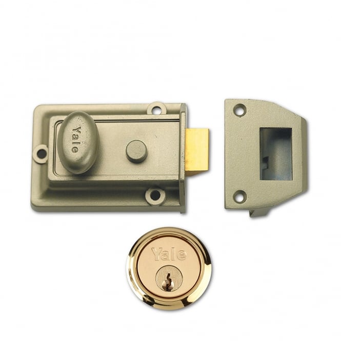 Bronze 77 60mm Traditional Nightlatch with Polished Brass Cylinder