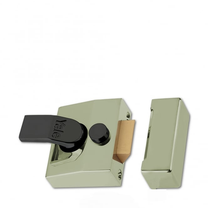 Brasslux 85 40mm Deadlocking Nightlatch with Polished Brass Cylinder