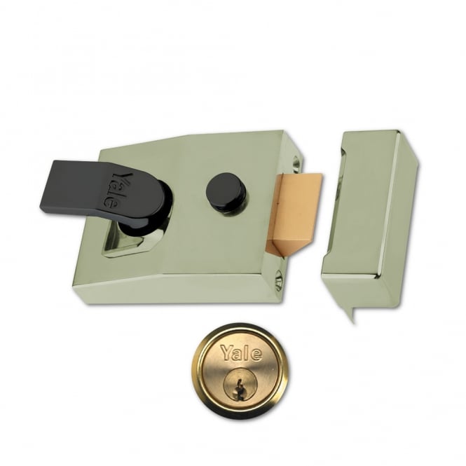 Brasslux 89 60mm Deadlocking Nightlatch with Polished Brass Cylinder