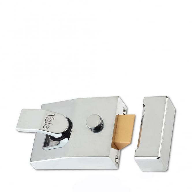 Chrome 89 60mm Deadlocking Nightlatch with Chrome Cylinder