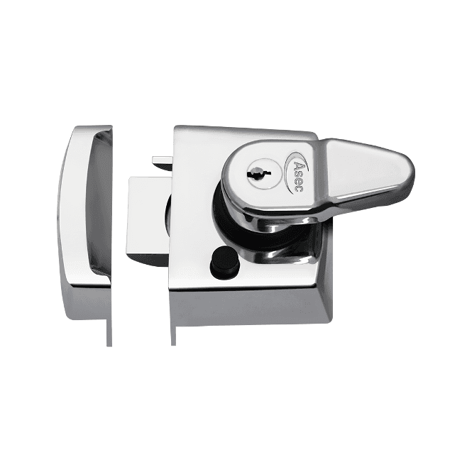 ASEC KITE BS AUTO DEAD LOCKING NIGHT LATCH 40MM BS NARROW CP
