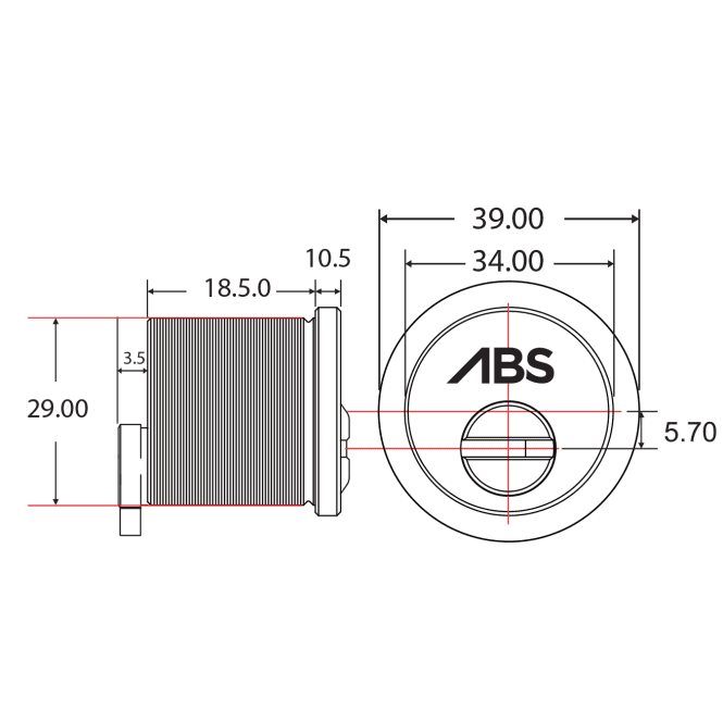 Polished Chrome ABS Ultimate Screw In Cylinders K.A In Pairs