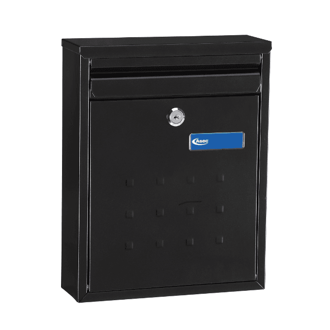 ASEC MODERN POST BOX BLACK