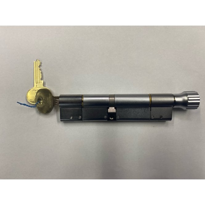 Bespoke Assa Flexcore Nickel Plated 140mm 6-Pin Euro Turn Cylinder - 70T/70