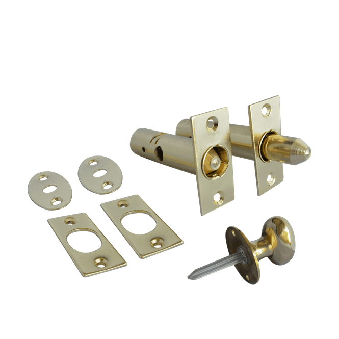ASEC Door Security Rack Bolt & Turn Polished Brass