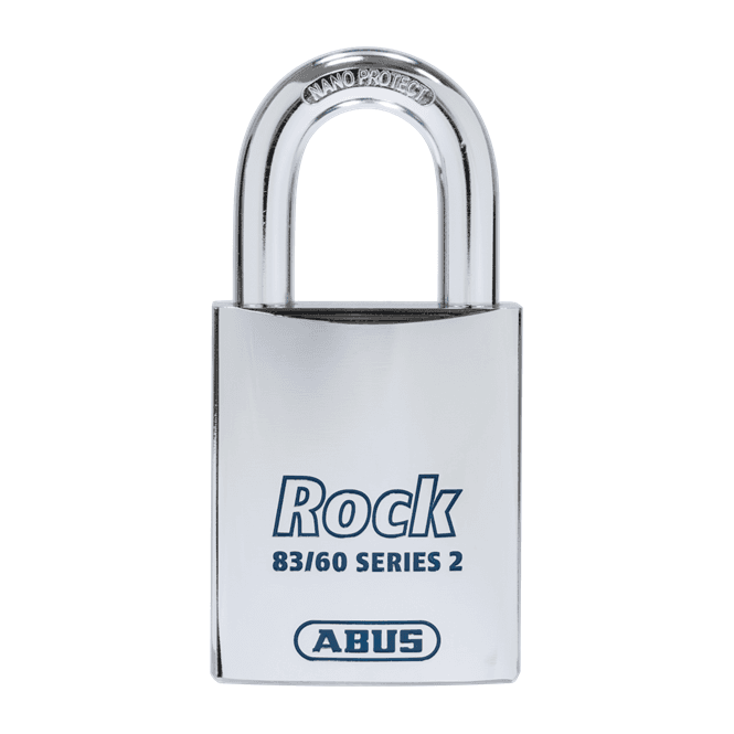 ABUS 83/60-5 Rock Series 2 Open Shackle Steel Padlock supplied with a restricted Meridian cylinder and 2 keys