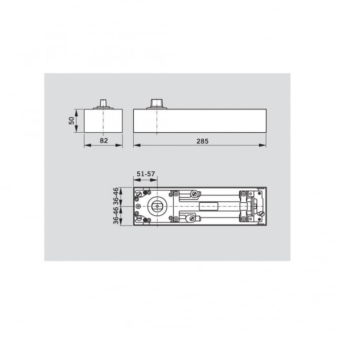Stainless Steel BTS75V Floor Spring Door Closer