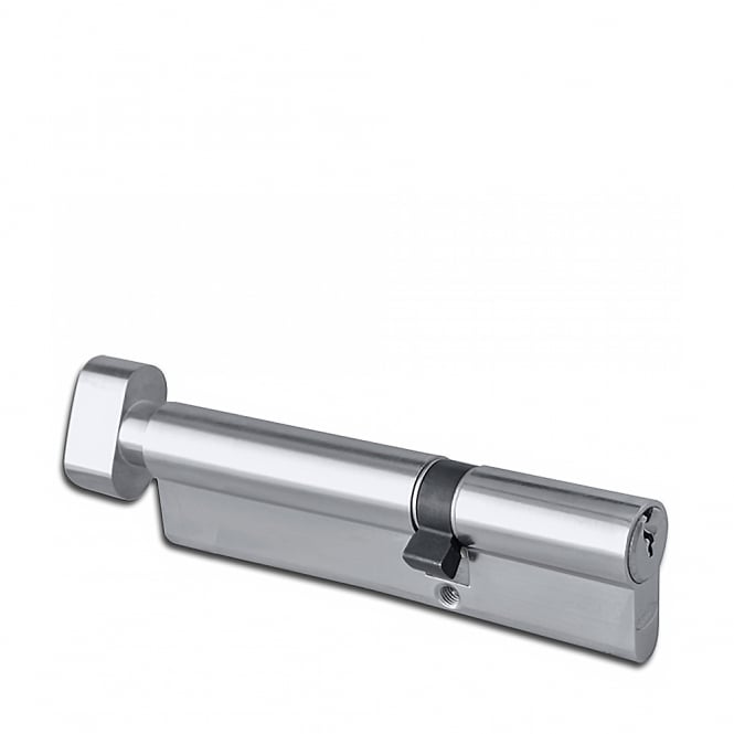 Nickel Plated 120mm 6-Pin Euro Double Key & Turn Cylinder - 45 / T75