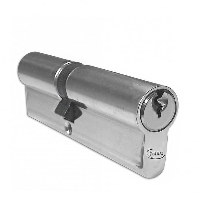 Nickel Plated 100mm 5-Pin Euro Double Cylinder - 45/55