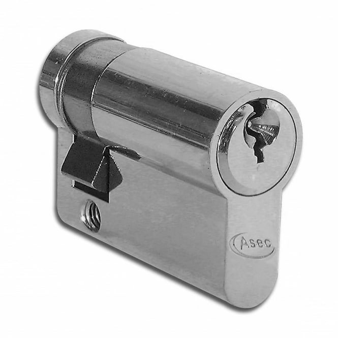 Nickel Plated  45mm 5-Pin Euro Half Cylinder