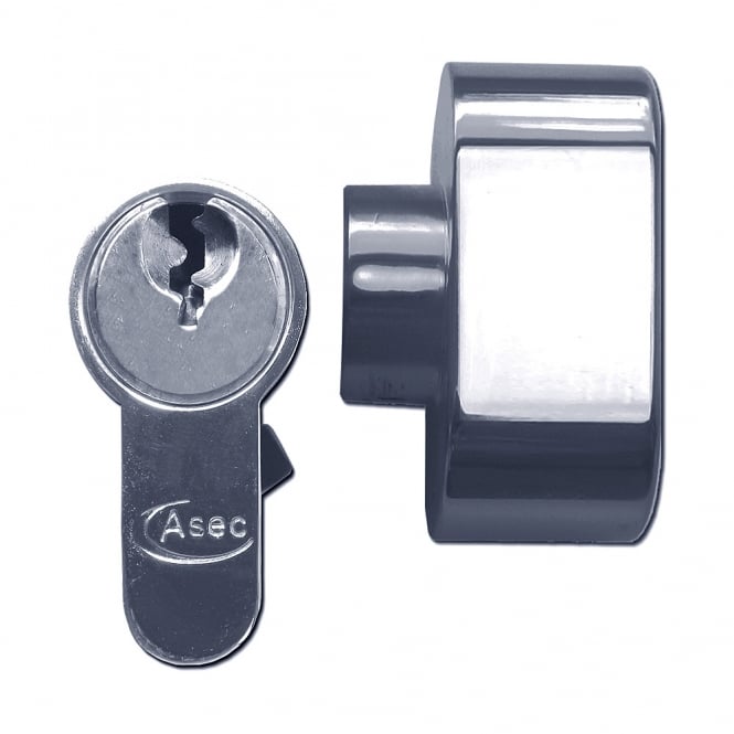 Nickel Plated 80mm 5-Pin Double Euro Key &Turn Cylinder - 40 / T40