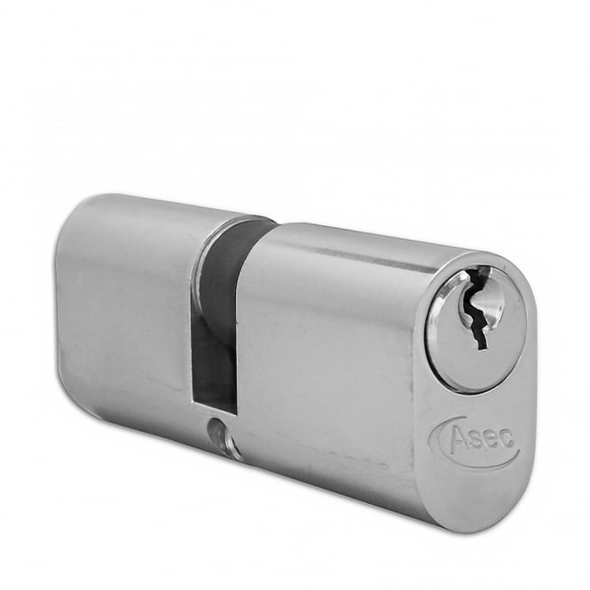 Nickel Plated 80mm 5-Pin Oval Double Cylinder - 40/40