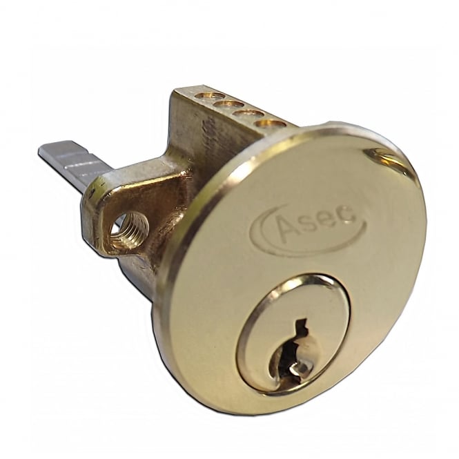 Polished Brass 6-Pin Rim Cylinder