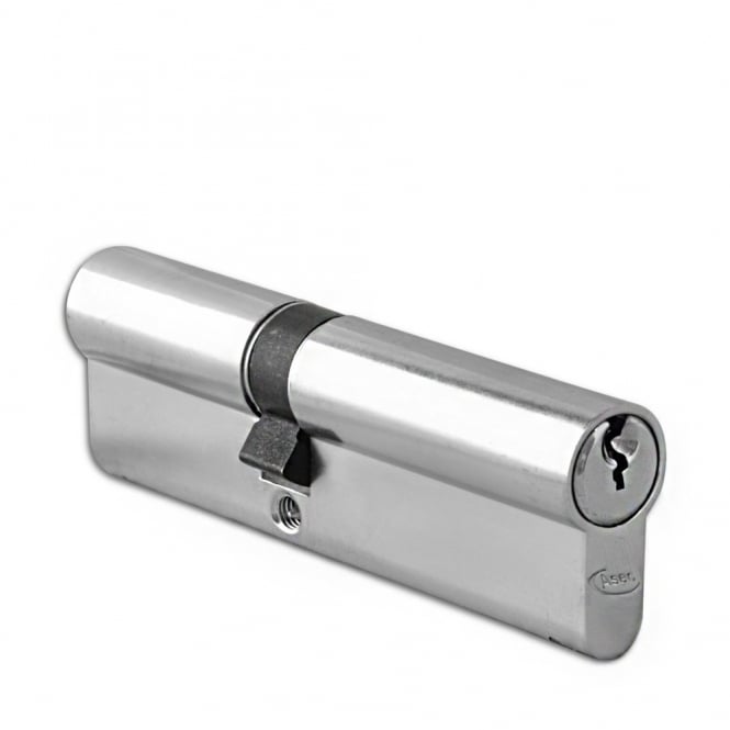 Nickel Plated 105mm 6-Pin Euro Double Cylinder - 45/60