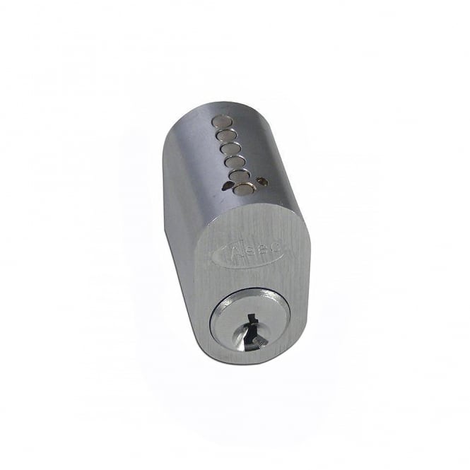 Satin Chrome 6-Pin Scandinavian Oval External Cylinder