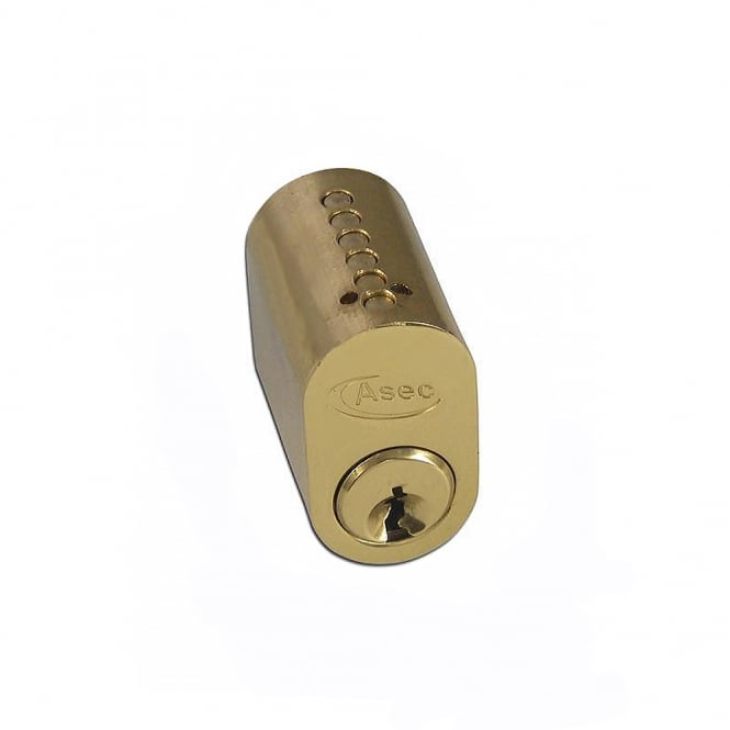 Polished Brass 6-Pin Scandinavian Oval External Cylinder