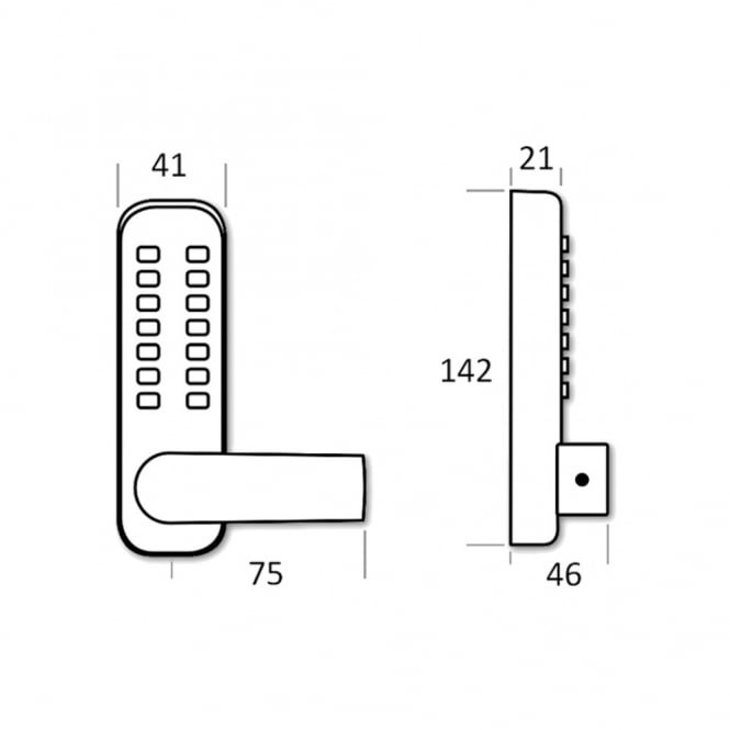 Black BL4409MG Wooden Gate Digital Lock