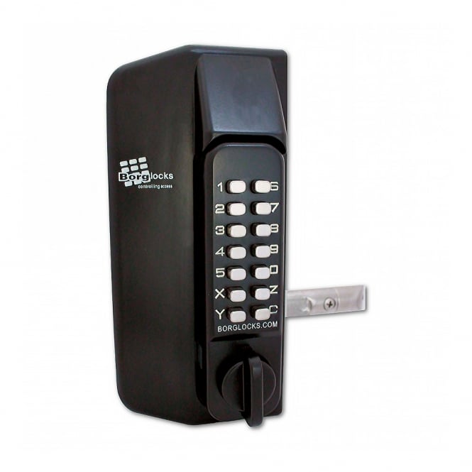 Black BL3130 Knob Operated Gate Double Digital Lock