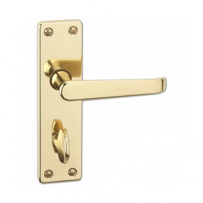 Polished Brass Classic Victorian Bathroom Lever Handle