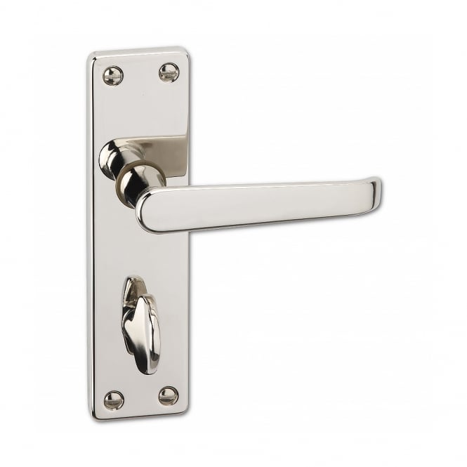 Polished Nickel Classic Victorian Bathroom Lever Handle
