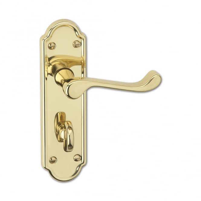 Polished Brass San Francisco Bathroom Lever Handle
