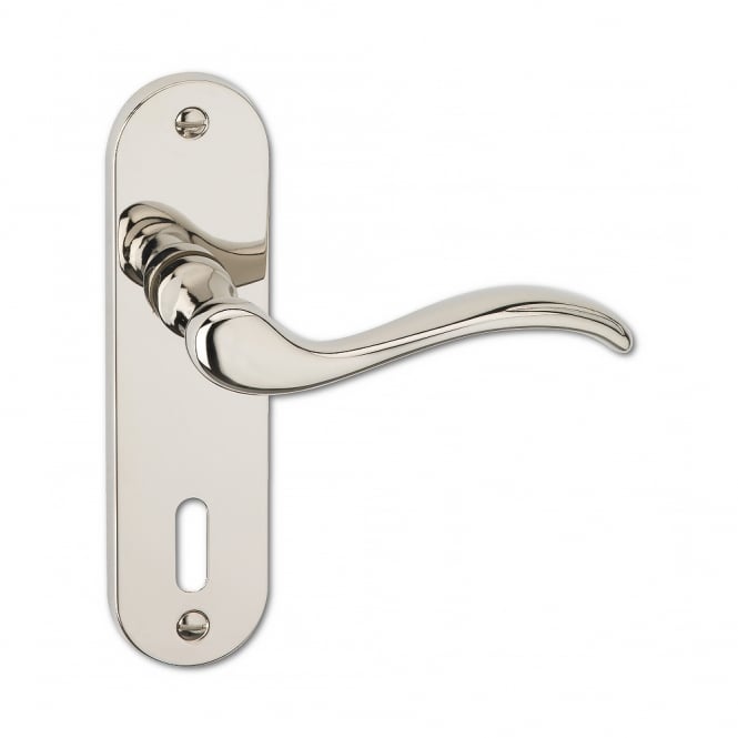 Polished Nickel Washington Mortice Lock Lever Handle