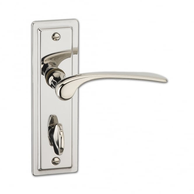 Polished Nickel New York Bathroom Lever Handle