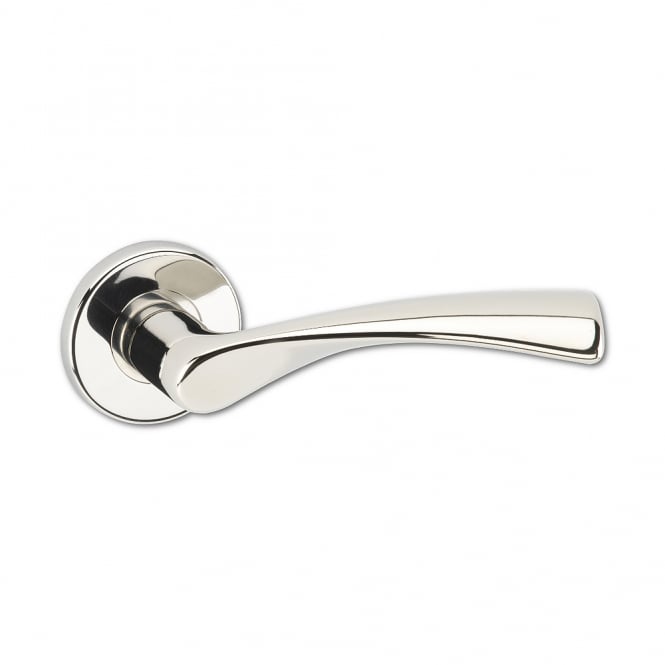 Polished Nickel Phoenix Round Rose Latch Handle