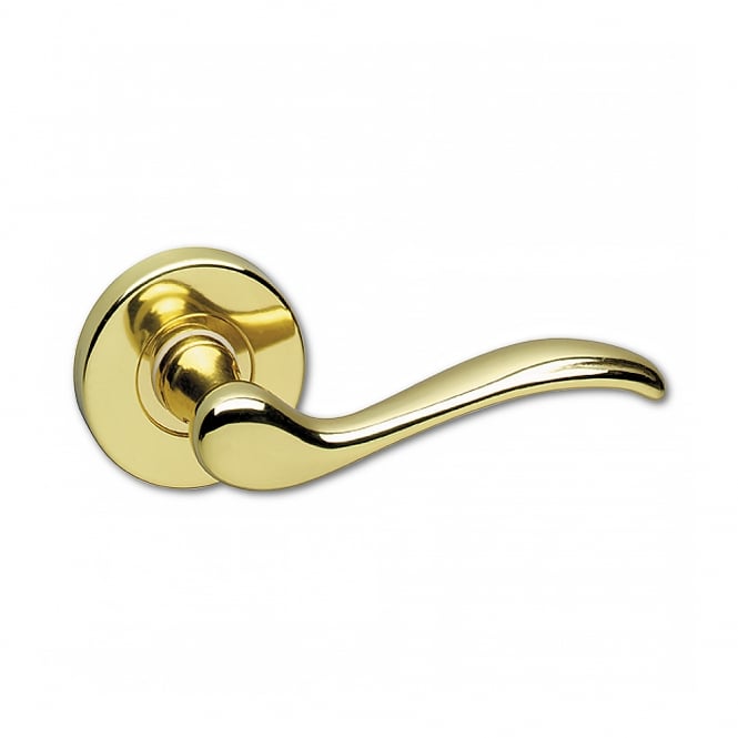 Polished Brass Washington Round Rose Latch Handle