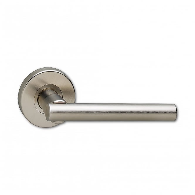 Satin Nickel Denver Round Rose Latch Handle