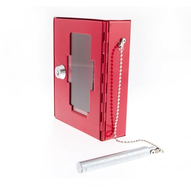 Red Emergency Key Box with Break Glass