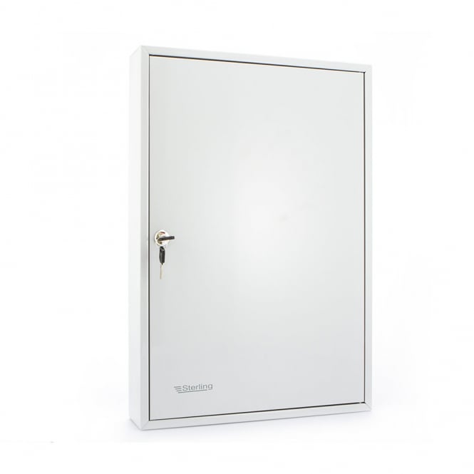 Light Grey Steel 100 Hook Heavy Duty Key Cabinet