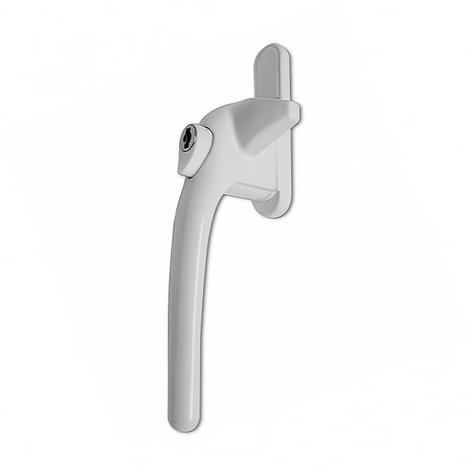 White Adaptable Cockspur Window Handle Kit -  Left Hand