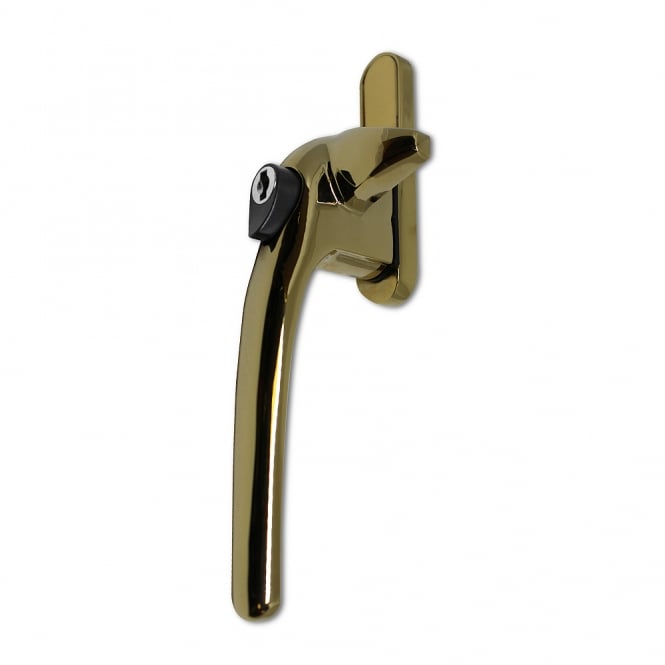 Polished Brass Adaptable Cockspur Window Handle Kit -  Left Hand