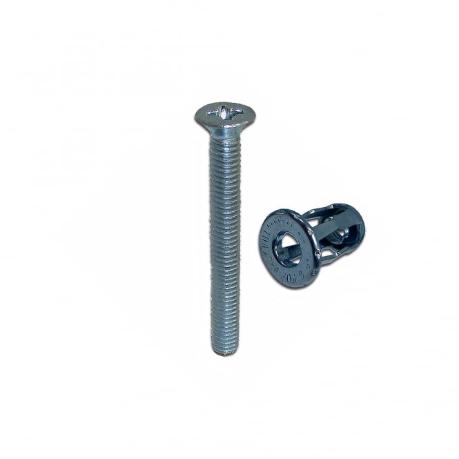Nickel Plated M5 UPVC Hollow Fixing Kit - M5 x 40mm Screw