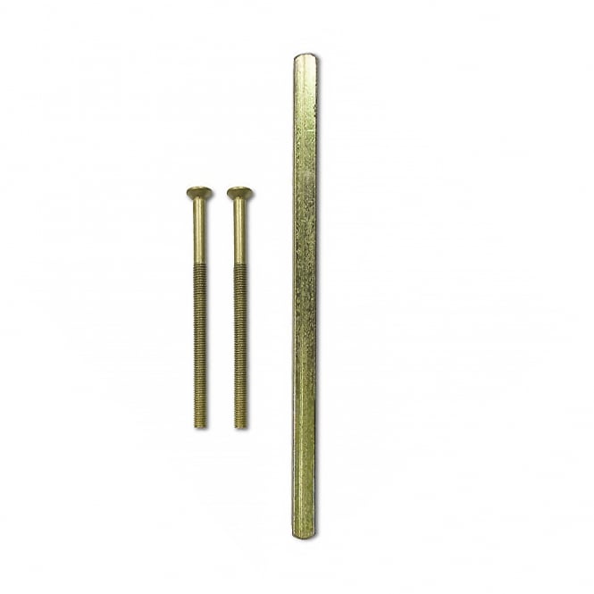 Polished Brass door spindle And Screw Fixing Kit