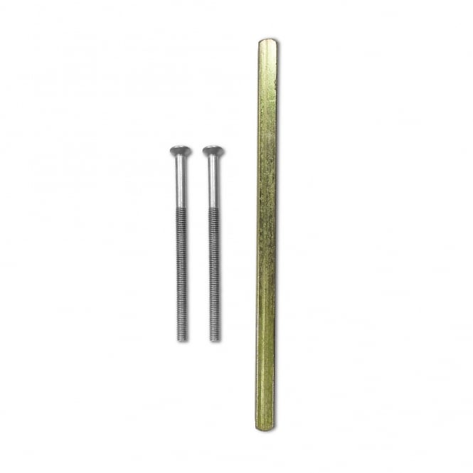 Nickel plated door spindle And Screw Fixing Kit