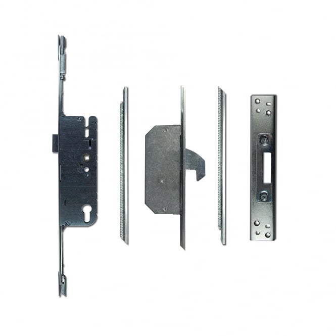 Wooden Door Adaptable Retrofit Multipoint Repair Lock Timber 2 Hook + Keeps - 45mm