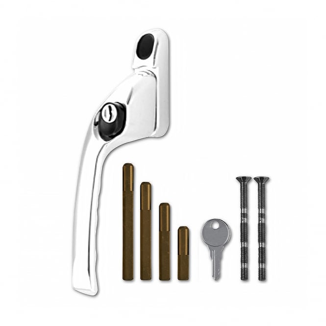 White Adaptable Multi Spindle Offset Window Espag Handle - Left Handed