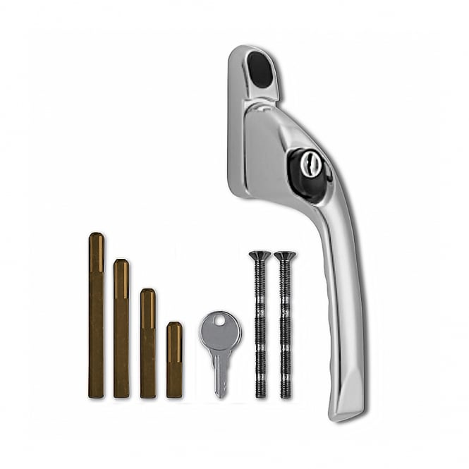 Polished Chrome Adaptable Multi Spindle Offset Window Espag Handle -Right Handed