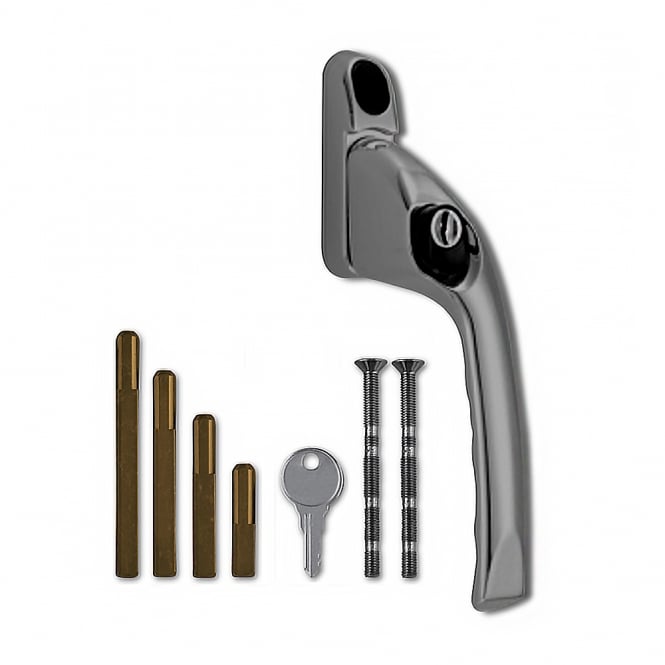Satin Chrome Adaptable Multi Spindle Offset Window Espag Handle -Right Handed
