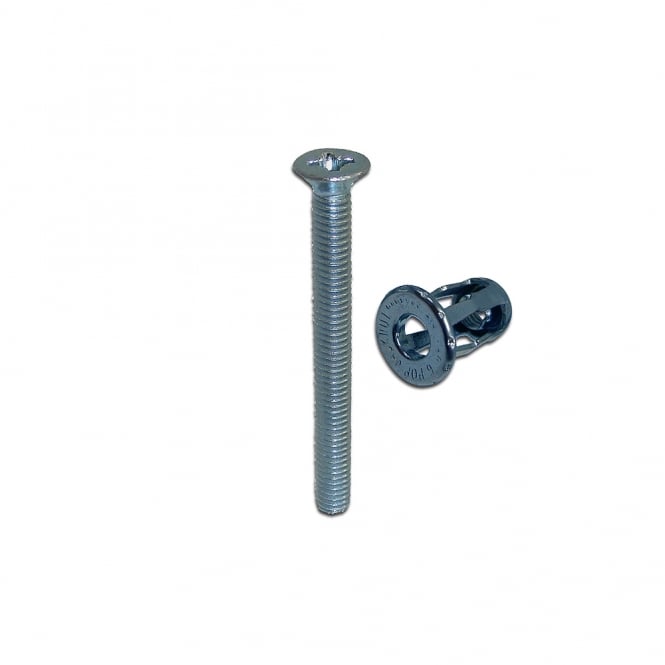 Pack Of 10 Nickel Plated M5 UPVC Hollow Fixing Kit - M5 x 50mm Screw