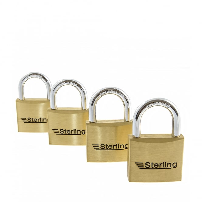 4 x 40mm Keyed Alike Premium Brass Padlock Multi Pack