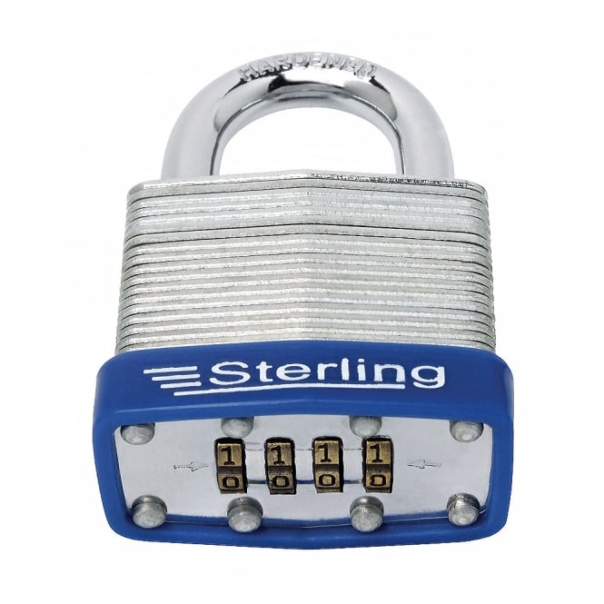 50mm 4 Dial Laminated Steel Combination Padlock