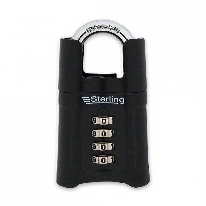 55mm 4 Dial Zinc Closed Shackle Combination Padlock